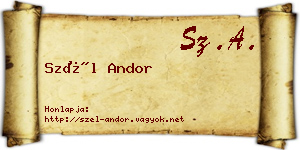 Szél Andor névjegykártya